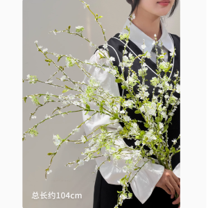 雪柳枝仿真花假花束客厅电视柜轻奢高端餐桌装饰摆设插花花艺摆件