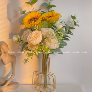 北欧向日葵牡丹仿真花假花室内客厅装饰花摆件餐桌花摆设干花花束