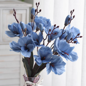 玉兰花仿真花客厅摆设花艺摆件仿生花摆花束装饰品干花台花假花粉